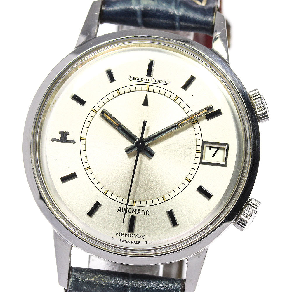 JAEGER-LECOULTRE Memo box 875.42 Alarm Cal.916 Silver Dial Automatic Men's Watch_699435