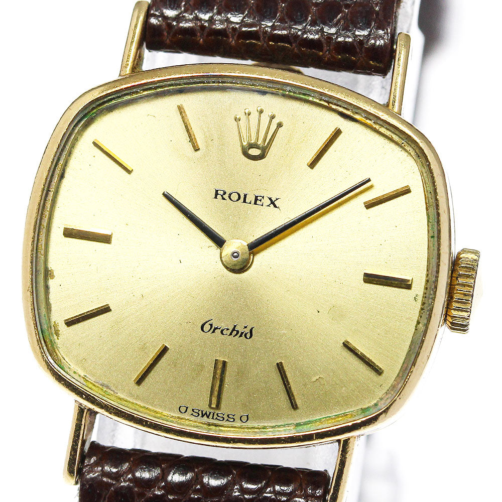 ROLEX Orchid K18YG Cal.1400 gold Dial Hand Winding Ladies Watch_699631