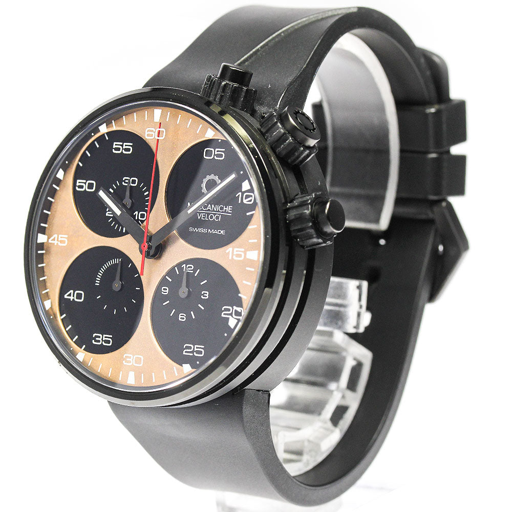 MECCANICHE VELOCI Chronograph Black / gold Dial Automatic Men's Watch_700402
