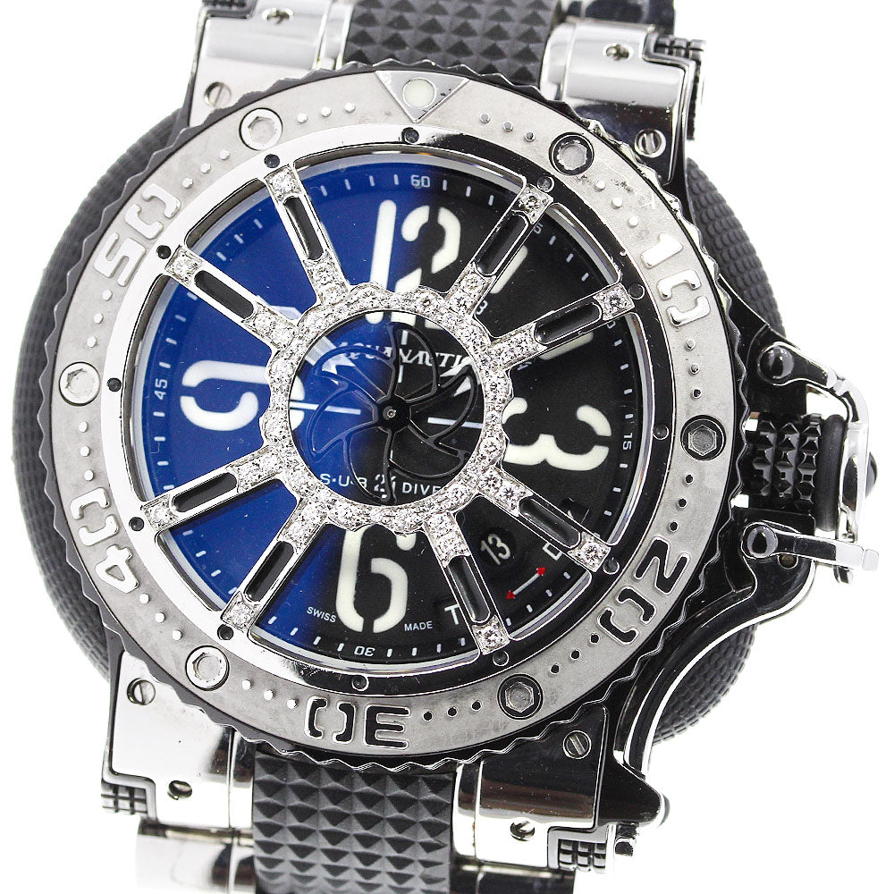 AQUANAUTIC Sub Commander diamond day date black Dial Automatic Men's Watch_701233
