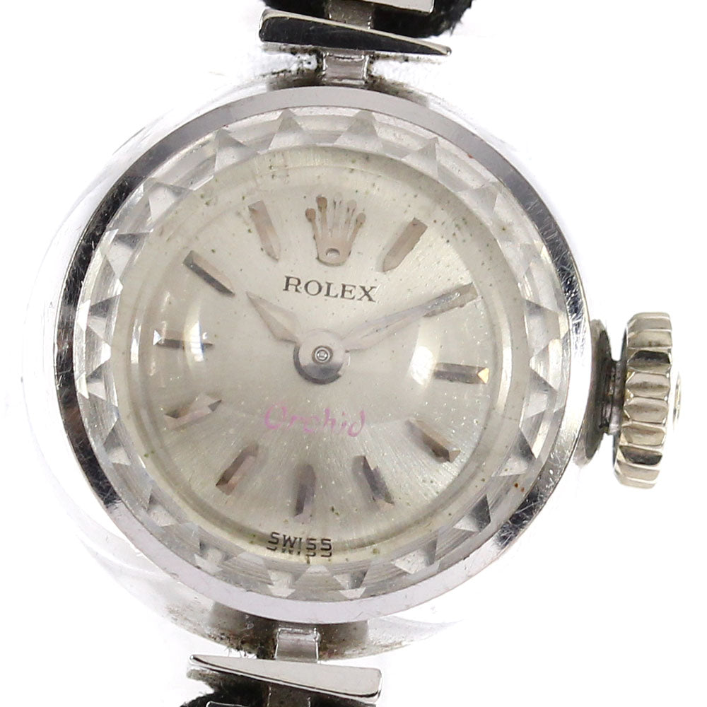 ROLEX Orchid 2059 K18WG Cal.1401 Silver Dial Hand Winding Ladies Watch_702777