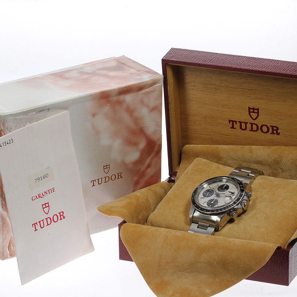 TUDOR Oyster Date Chronotime 79160 Cal.7750 Silver / Black Dial Automatic Men's Watch_704994