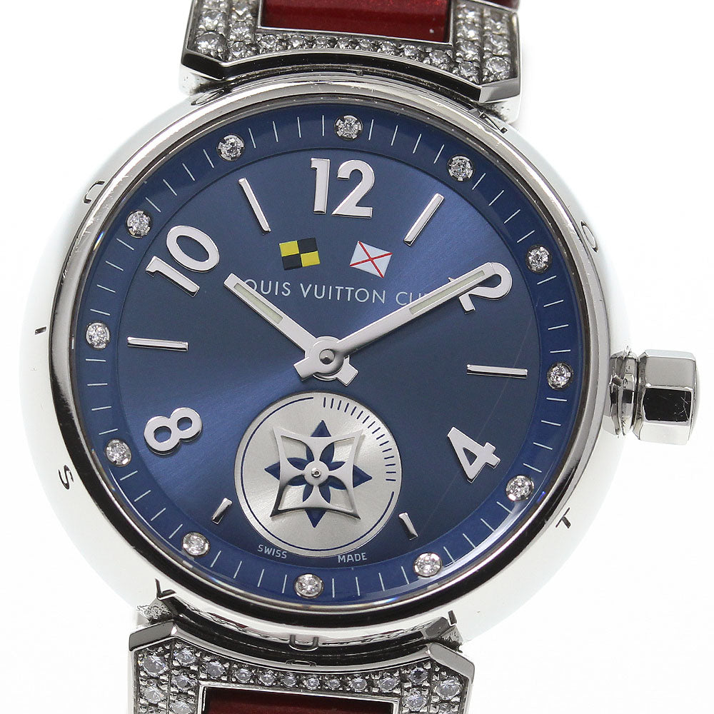LOUIS VUITTON Tambour Lovely Cup Q12M4 Rug diamond Quartz Ladies Watch_705315