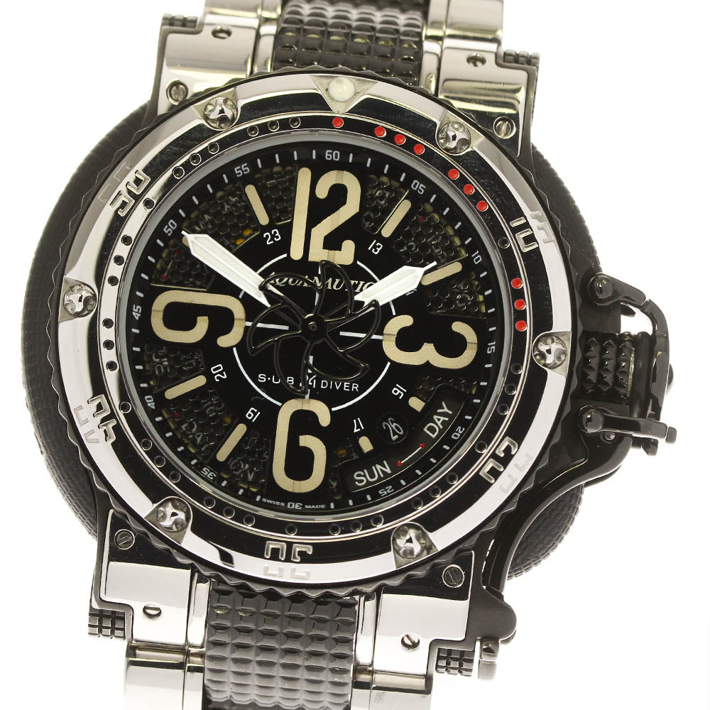 AQUANAUTIC King sub commander KSP02NBNBM04 Day date black Dial Automatic Men's Watch_705576