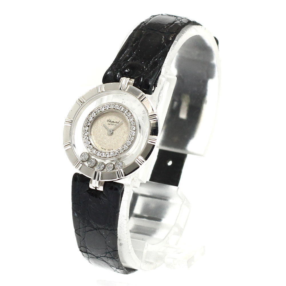 Chopard Happy diamond 20/5681 K18WG 5P diamond Silver Dial Quartz Ladies Watch_707820