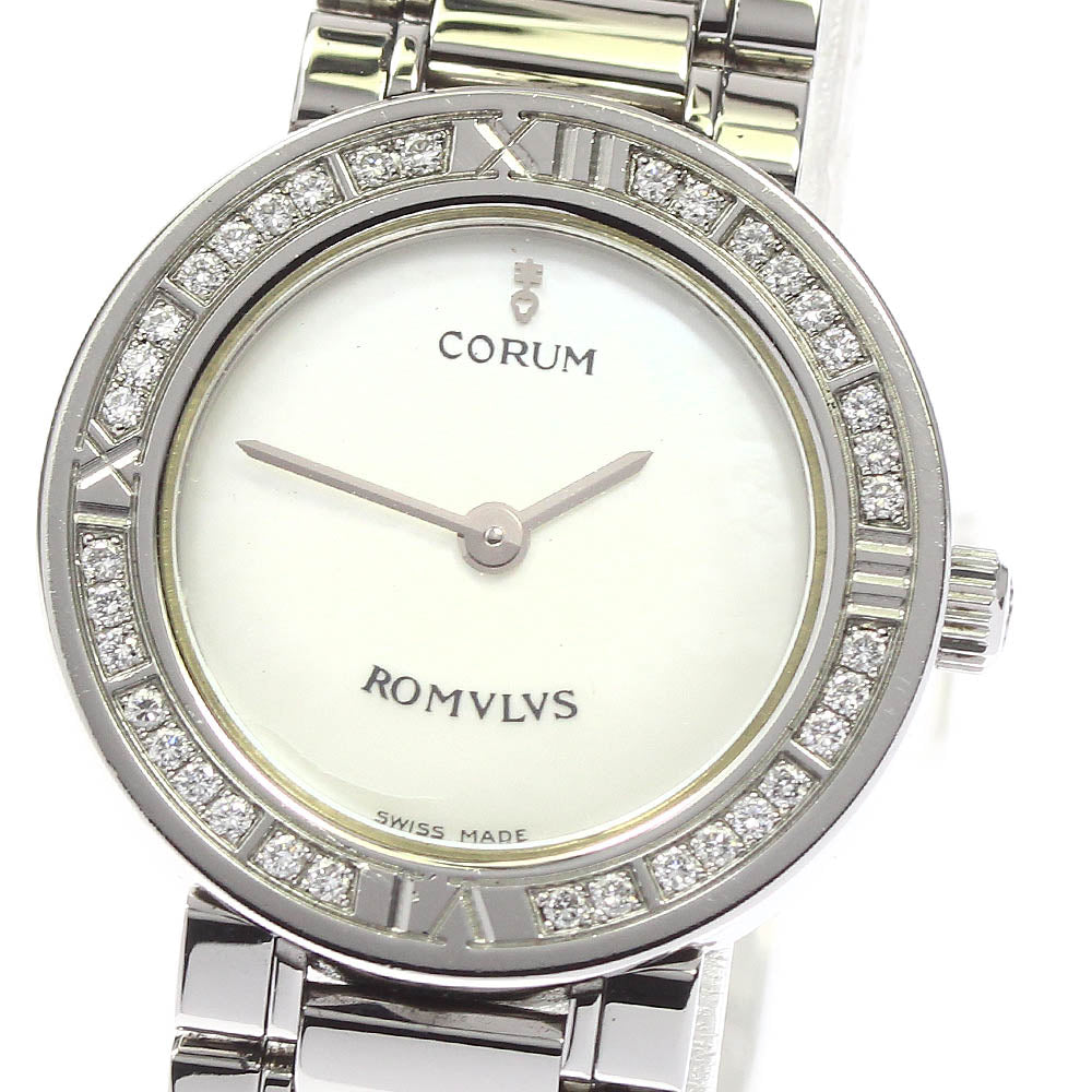 CORUM Romulus 165.128.47 V459 Diamond Bezel Quartz Ladies_708456