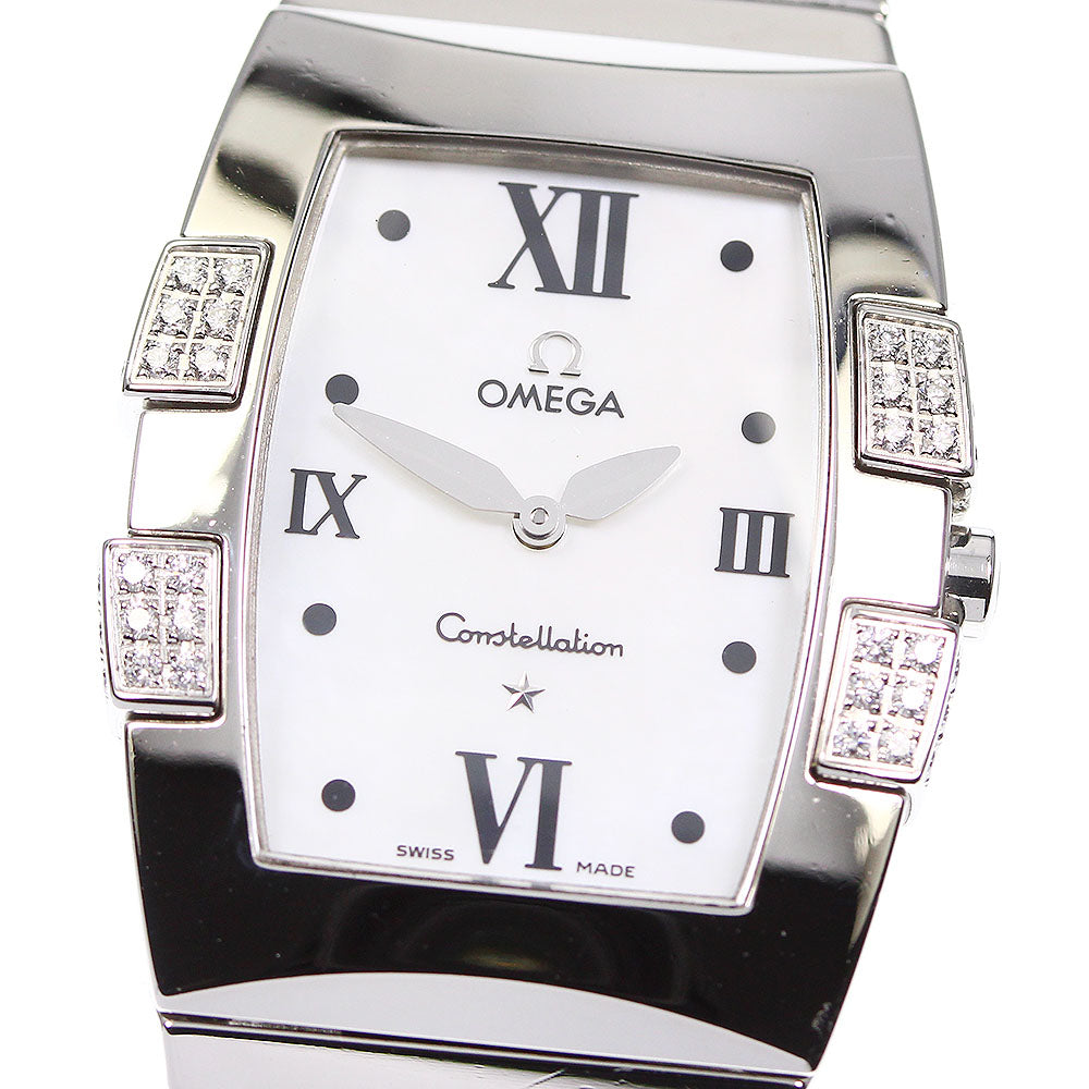OMEGA Constellation 1586.70 Diamond Bezel White shell Dial QZ LadiesWatch_708603