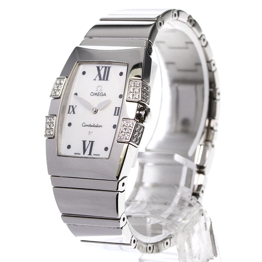 OMEGA Constellation 1586.70 Diamond Bezel White shell Dial QZ LadiesWatch_708603