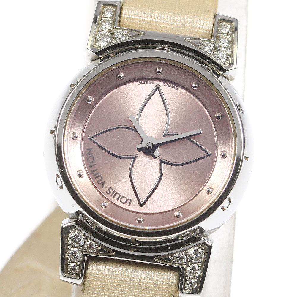 LOUIS VUITTON Tambour Viju Q151P Trip Luco Ild Rug Diamond QZ LadiesWatch_709663