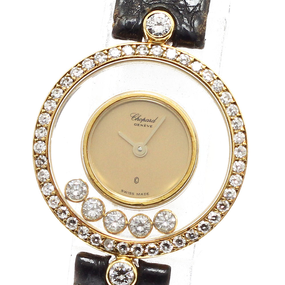 Chopard Happy diamond 20/3926 K18YG diamond bezel gold Dial Quartz Ladies Watch_710355