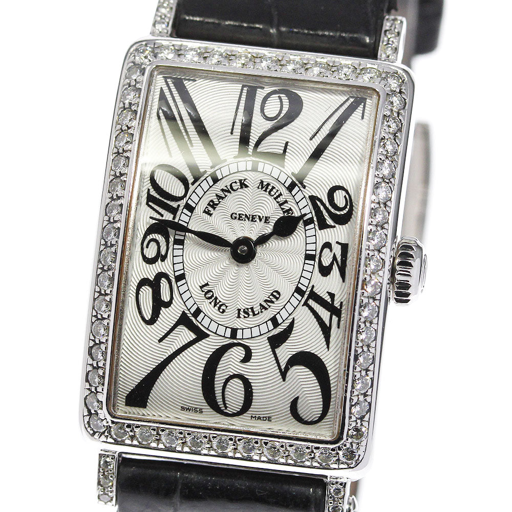 FRANCK MULLER Long Island 902QZD1R Diamond Bezel Silver Dial Quartz Ladies Watch_710674