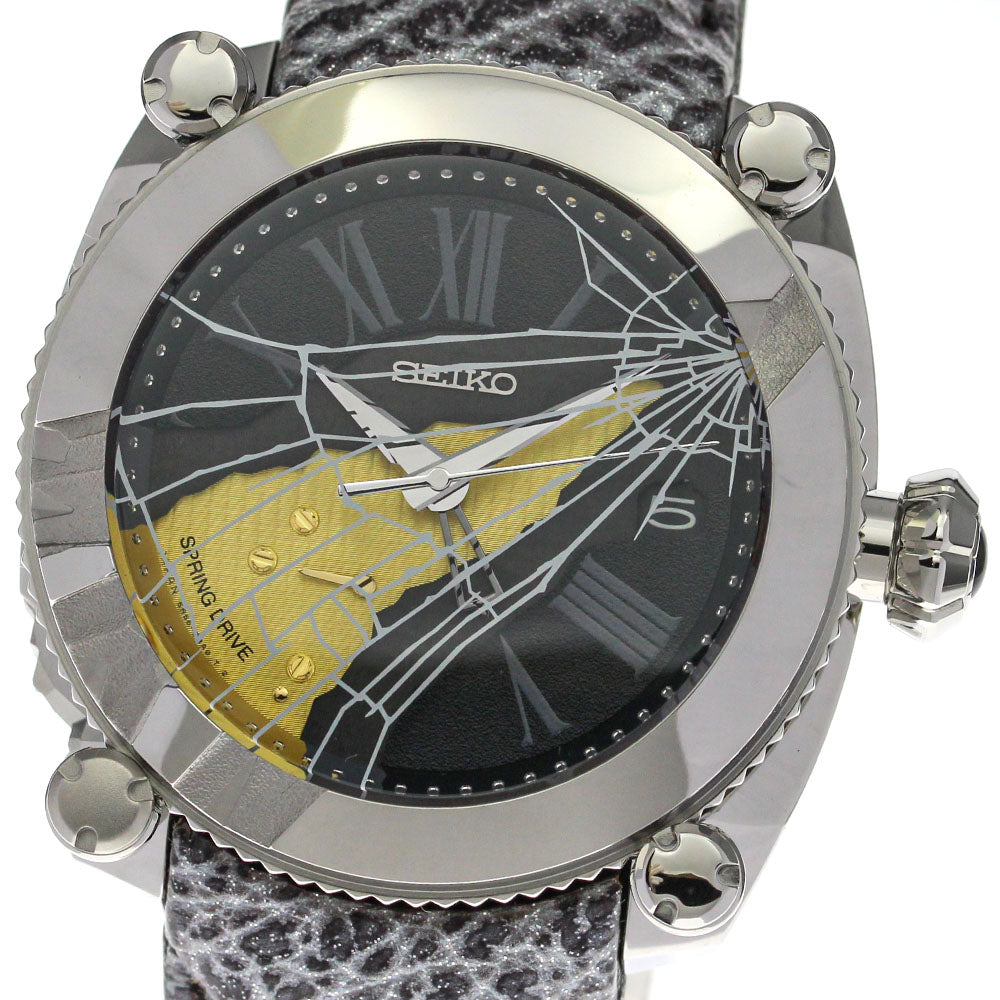 SEIKO Galante SBLA103 5R66-0BH0 GMT Black / Gold Dial Spring drive Men's_710682