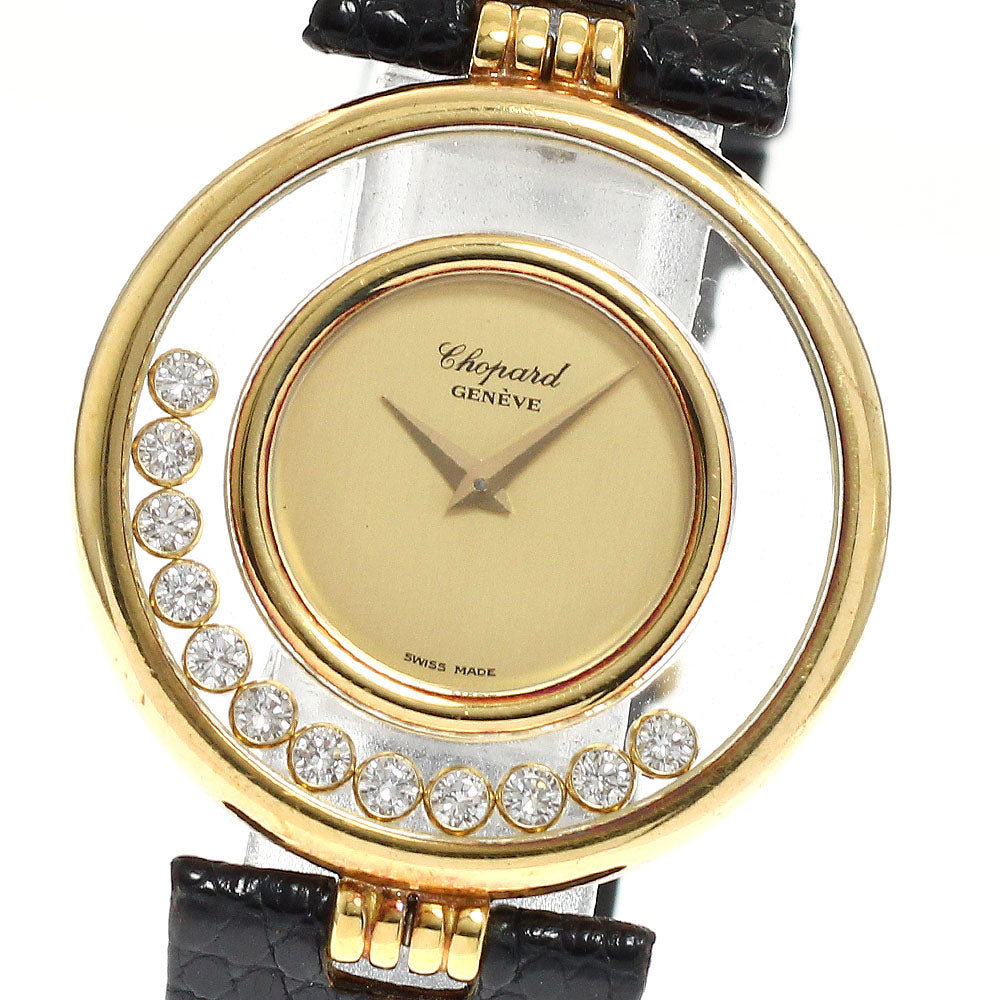 Chopard Happy diamond 21/2646 K18YG 12P Diamond gold Dial Quartz Men's Watch_713678
