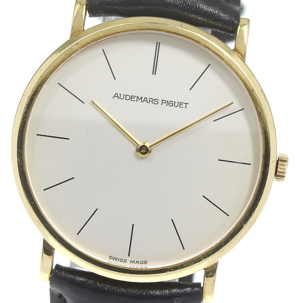 AUDEMARS PIGUET 18K Yellow Gold White Dial Hand Winding Men's Watch_714790