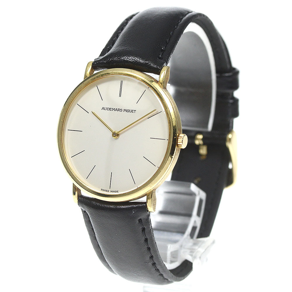 AUDEMARS PIGUET 18K Yellow Gold White Dial Hand Winding Men's Watch_714790