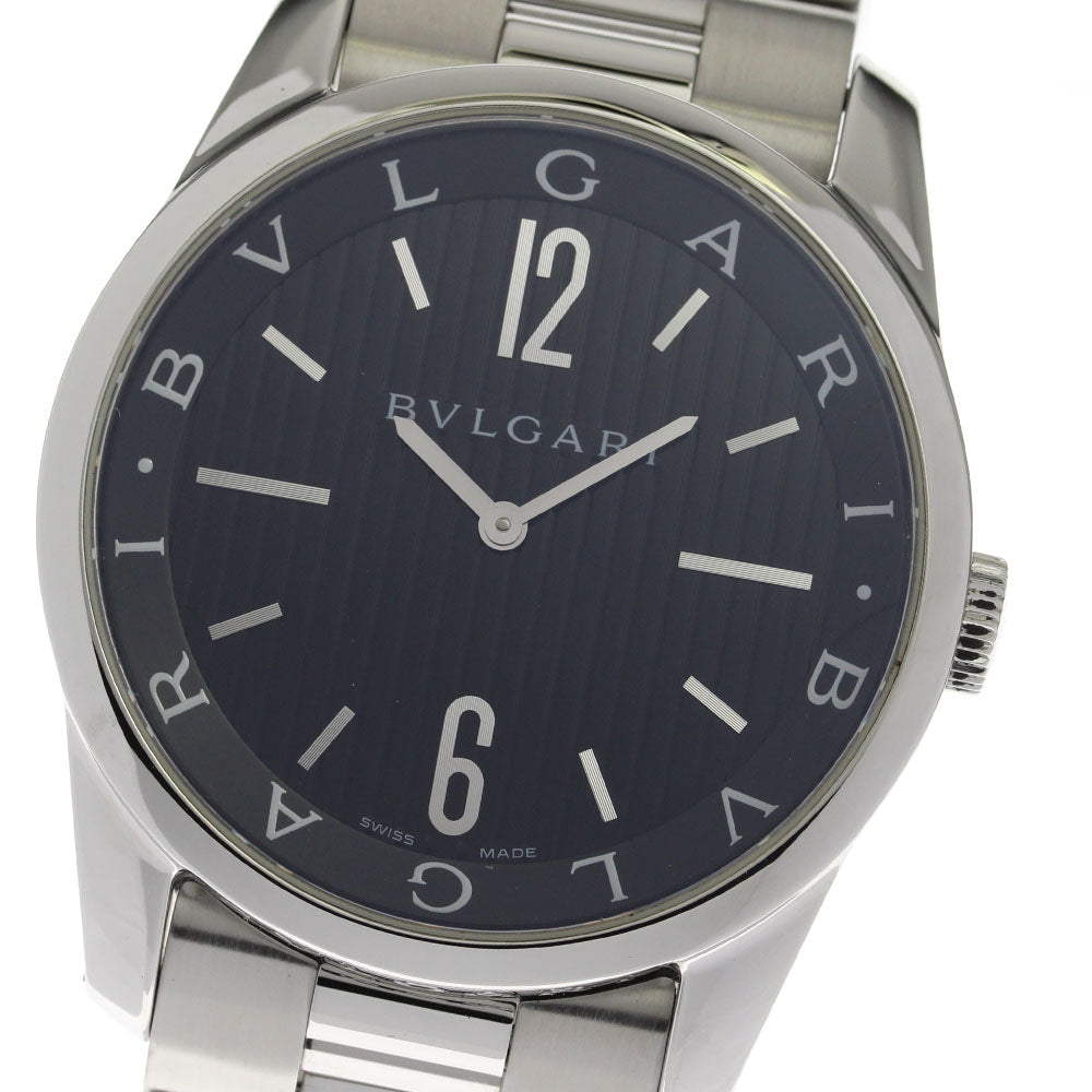 BVLGARI Solo tempo ST42S black Dial Quartz Men's Watch_714843
