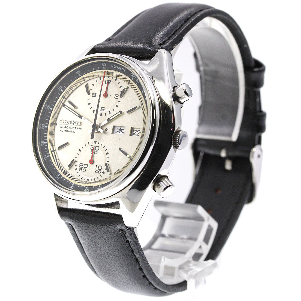SEIKO 6138-8000 Chronograph Day Date Cal.6138 Silver Dial Automatic Men's_715218