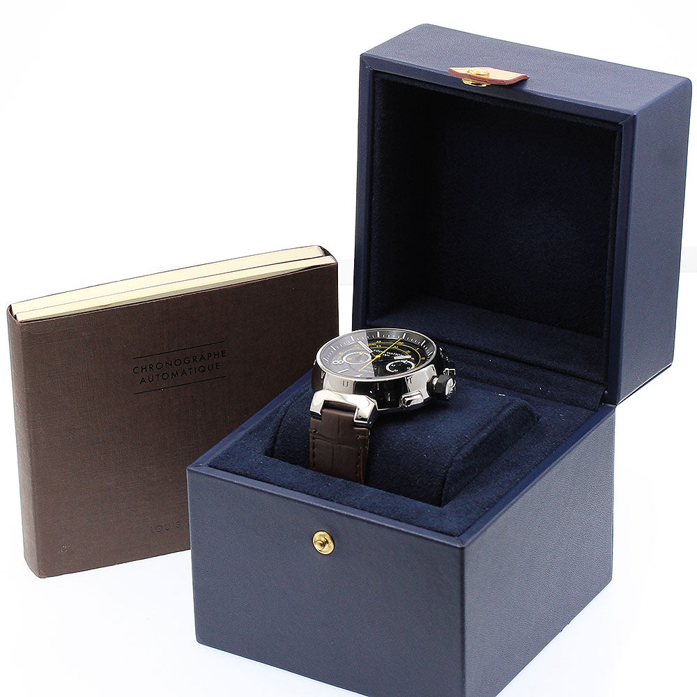 LOUIS VUITTON Tambour Q102B Chronograph black Dial Automatic Men's Watch_717884