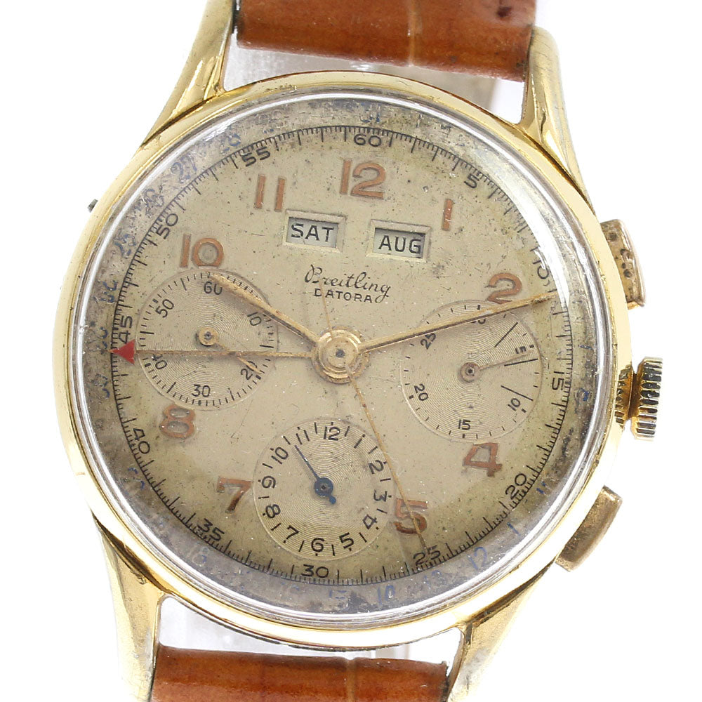 BREITLING Datra ref.785 Chronograph cal.191 beige Dial Hand Winding Men's Watch_718689