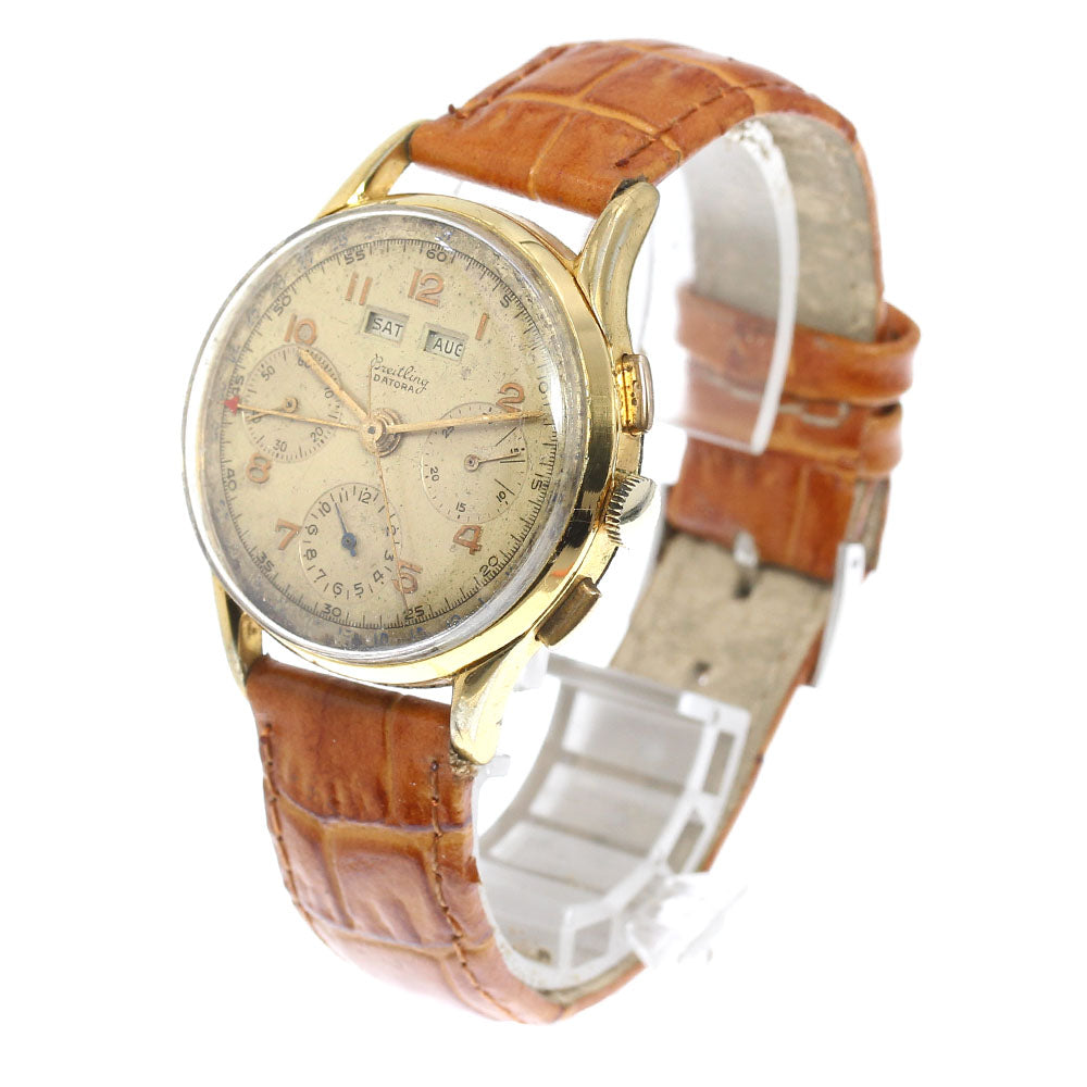 BREITLING Datra ref.785 Chronograph cal.191 beige Dial Hand Winding Men's Watch_718689