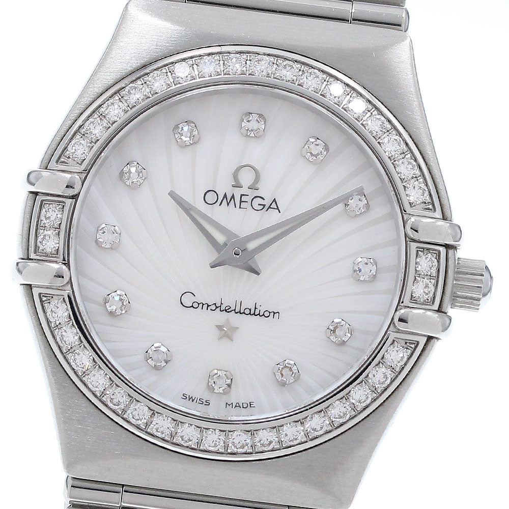 OMEGA Constellation 111.15.26.60.55.001 12P diamond 160th anniversary White shell Dial Quartz Ladies Watch_718969