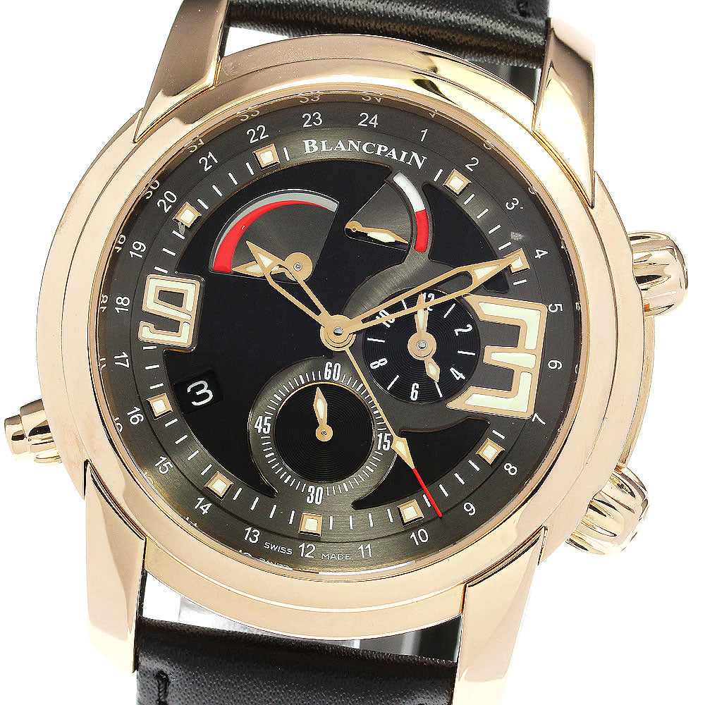 Blancpain L-Evolution GMT Alarm 8841-3630-53B 18K Pink Gold black Dial Automatic Men's Watch_719274