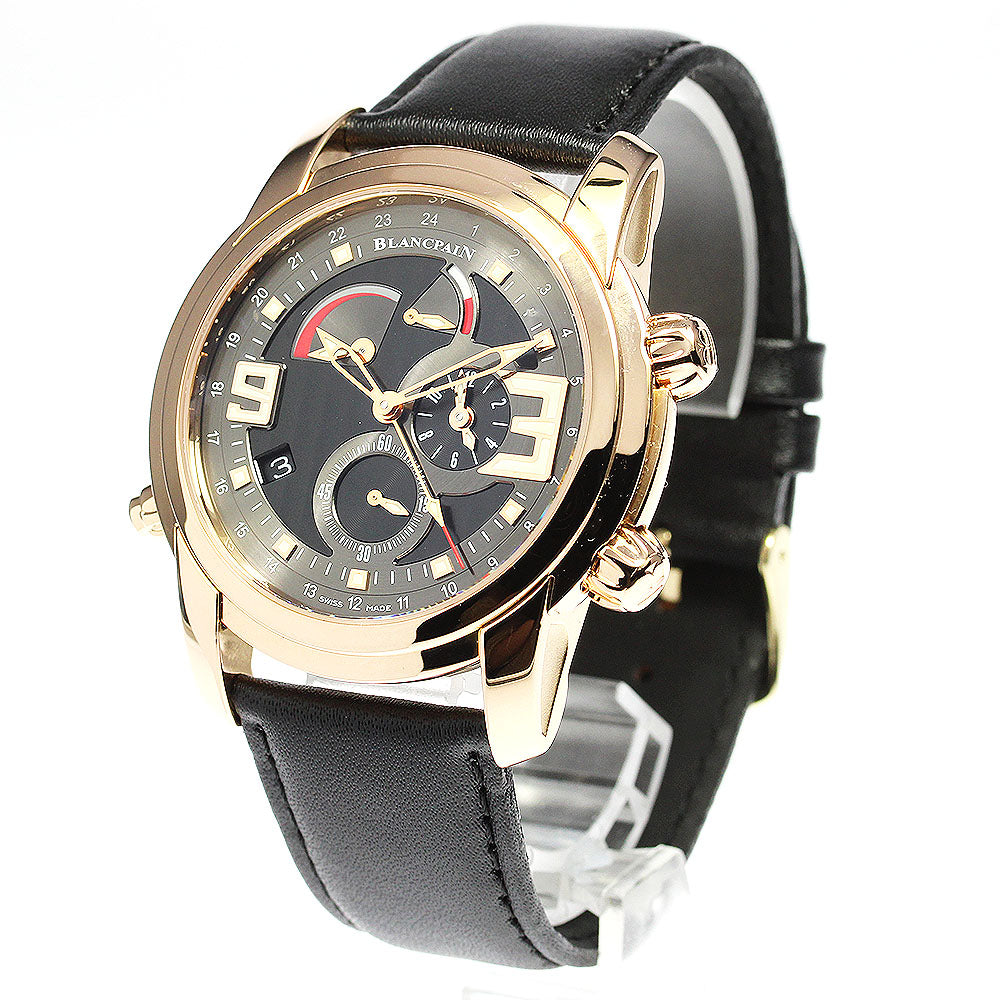 Blancpain L-Evolution GMT Alarm 8841-3630-53B 18K Pink Gold black Dial Automatic Men's Watch_719274