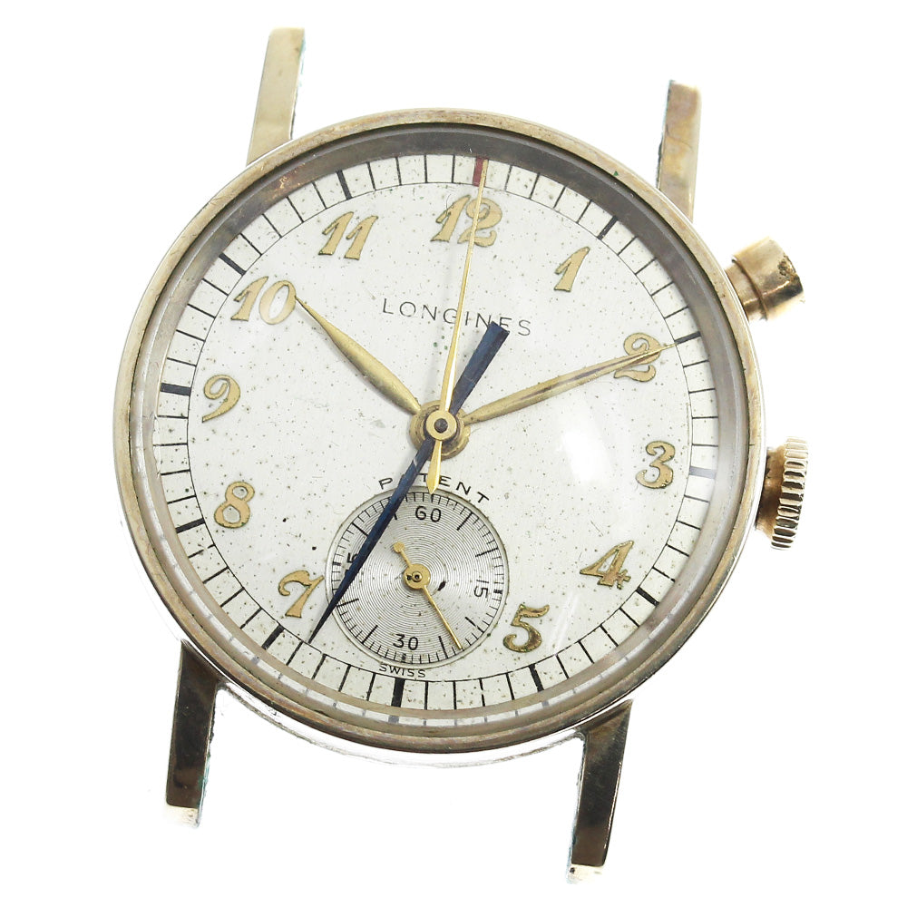 LONGINES One push chrono cal.12.68Z Silver Dial Hand Winding Men's Watch_719999