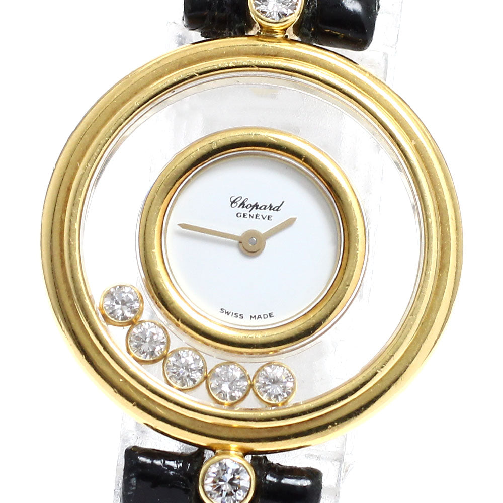 Chopard Happy diamond 20/4955 K18YG 5P diamond white Dial Quartz Ladies Watch_720710
