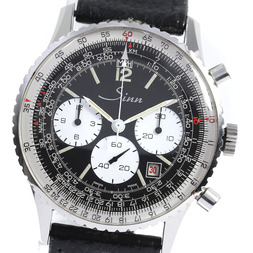 Sinn navigation 903 Breitling cal.7740 black Dial Hand Wind Men's Watch_720791