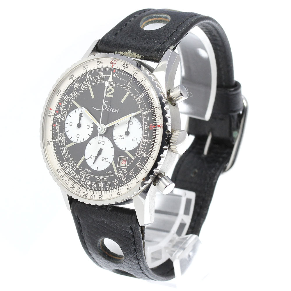 Sinn navigation 903 Breitling cal.7740 black Dial Hand Wind Men's Watch_720791