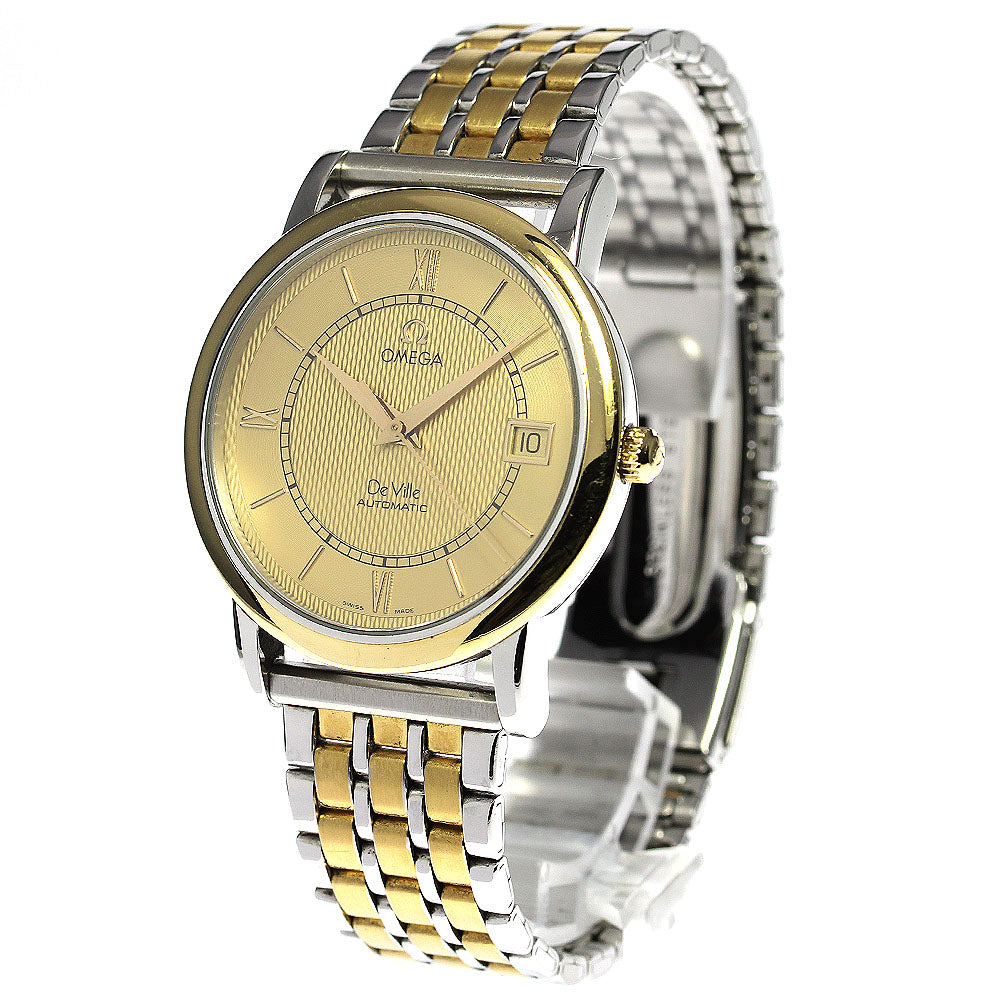 OMEGA De Ville Classic 7304.11 YG bezel date Gold Dial Automatic Men's_721092