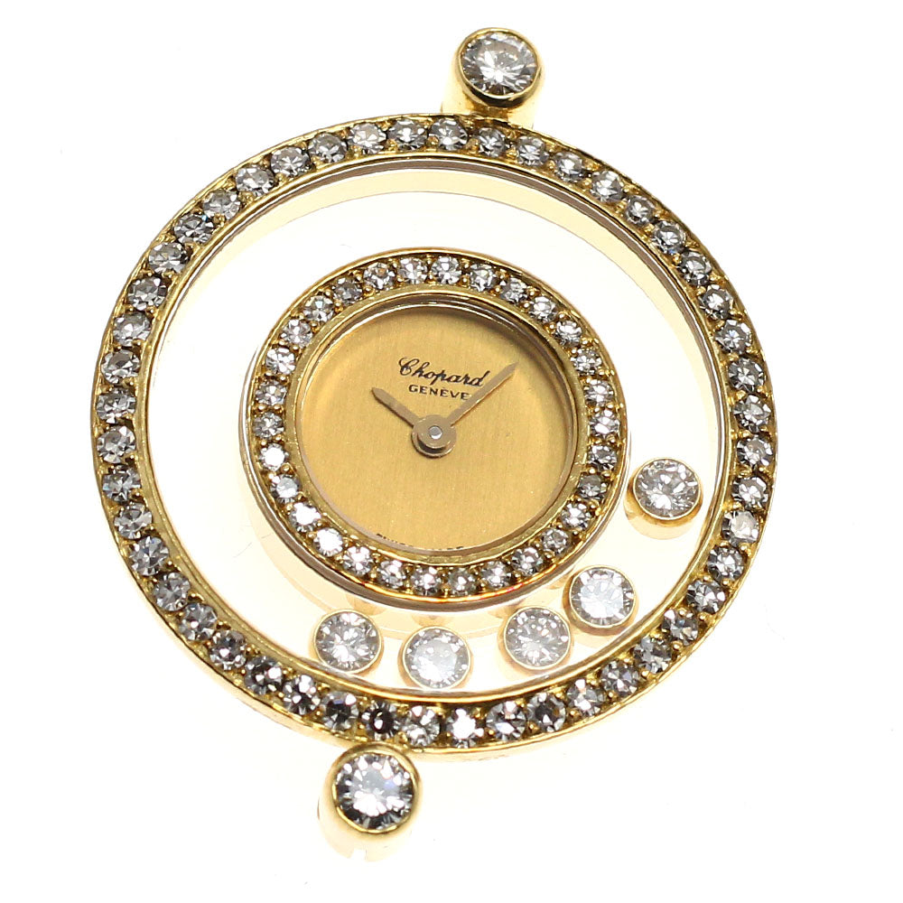 Chopard Happy diamond 20/3957 K18YG diamond bezel gold Dial Quartz Ladies Watch_722714