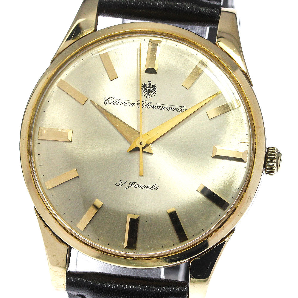 CITIZEN CR15201 18K Yellow Gold Chronometer Vintage Hand Winding Men's_723138