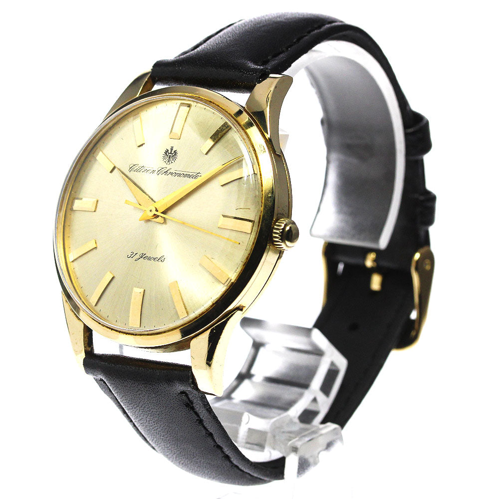 CITIZEN CR15201 18K Yellow Gold Chronometer Vintage Hand Winding Men's_723138