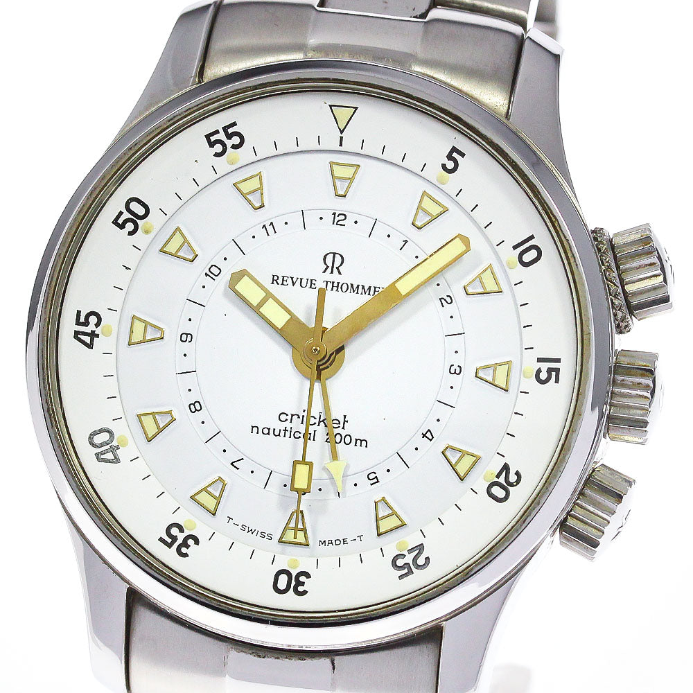 REVUE THOMMEN cricket nautical 7910001 Limited to 2400 bottles white Dial Hand Winding Men's Watch_730324