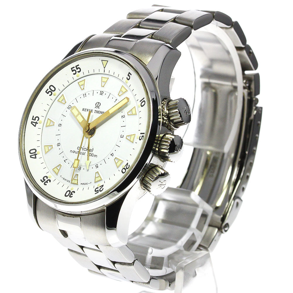 REVUE THOMMEN cricket nautical 7910001 Limited to 2400 bottles white Dial Hand Winding Men's Watch_730324