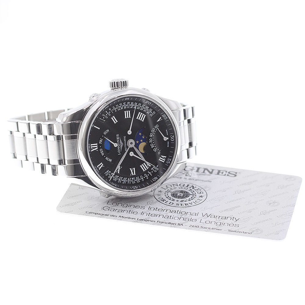 LONGINES Master Collection Retrograde L2.738.4 Moon phase black Dial Automatic Men's Watch_730495