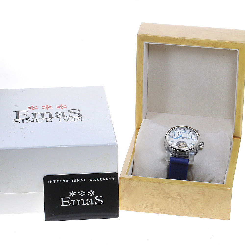 EMAS Tourbillon EM0026 Power reserve Silver Dial Hand Winding Men's Watch_730548