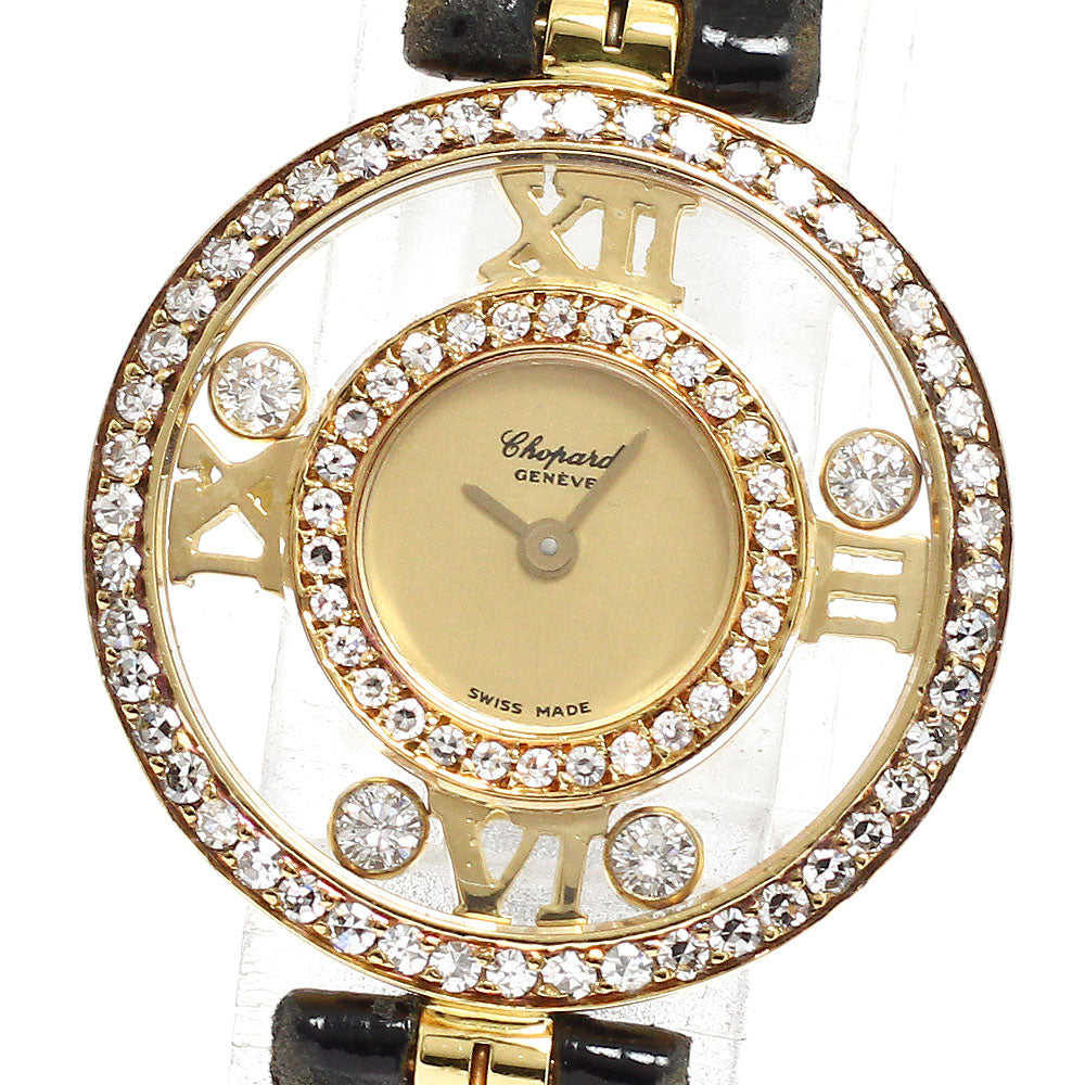 Chopard Happy diamond 20/5221 K18YG diamond bezel gold Dial Quartz Ladies Watch_731064