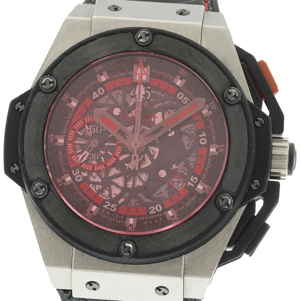 HUBLOT King Power UEFA Euro 2012 716.NM.1129.RX.EUR12 Chronograph Date skeleton Dial Automatic Men's Watch_731085