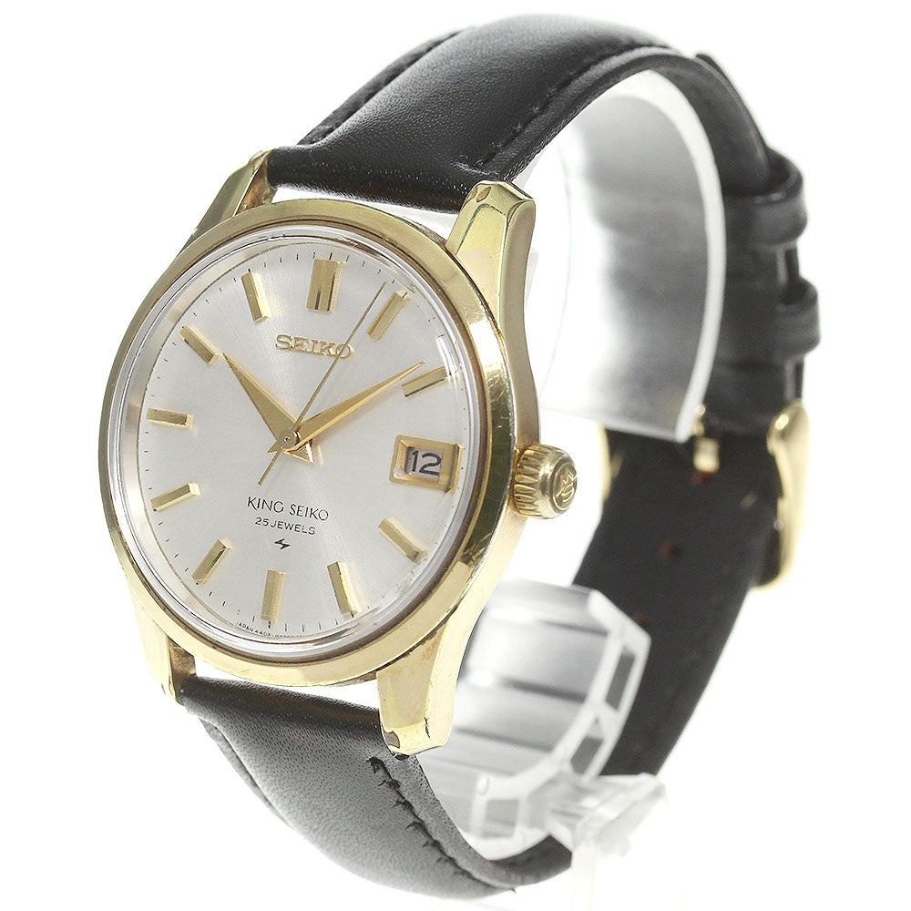 SEIKO King Seiko 4402-8000 Date Silver Dial Hand Winding Men's Watch_731270