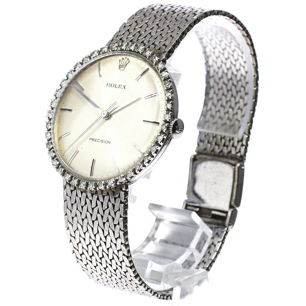 ROLEX Precision 3411 Cal.1225 After-diamond bezel Silver Dial Hand Winding Men's Watch_731424
