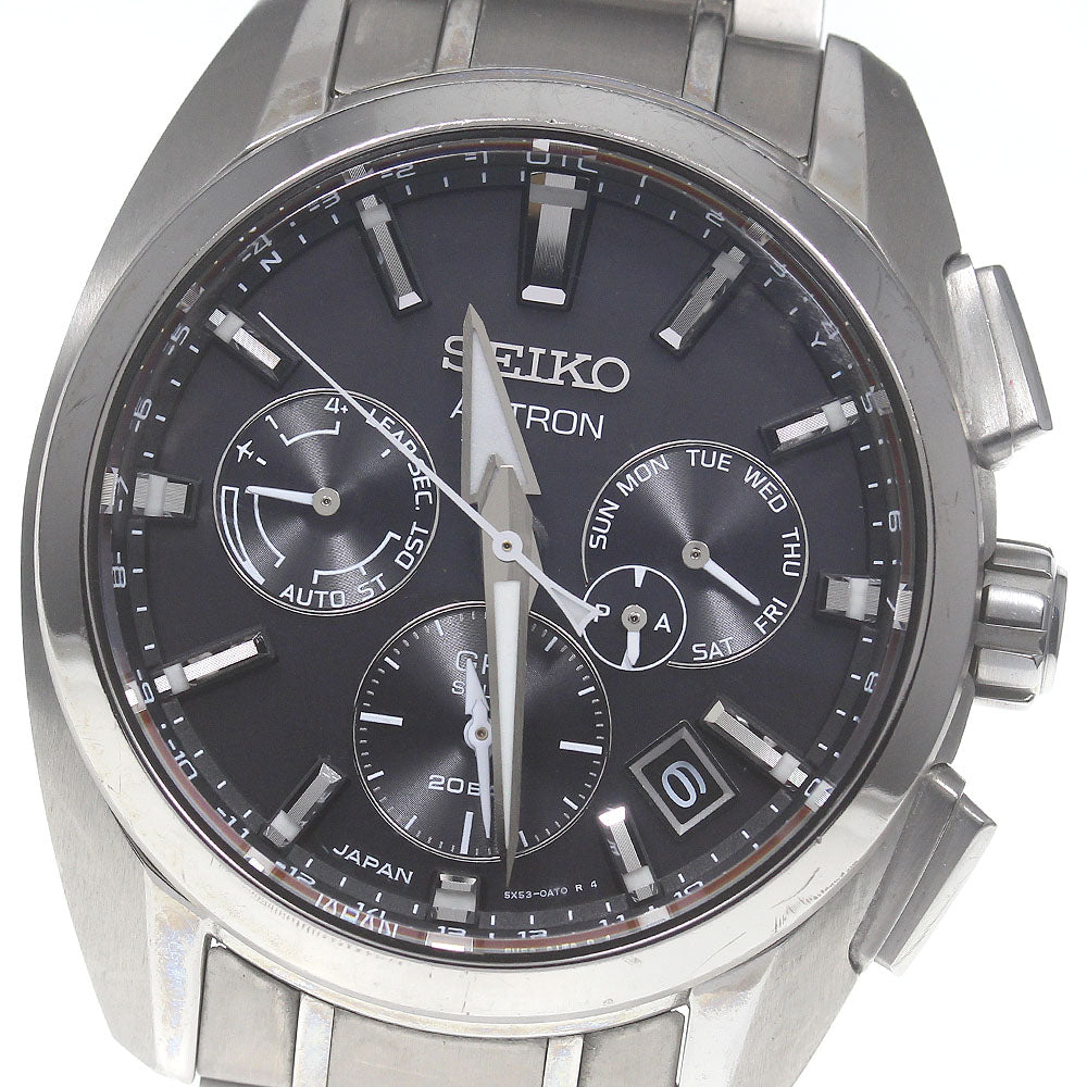 SEIKO Astron SBXC067/5X53-0AV0 black Dial Solar Powered Radio Men's_731548