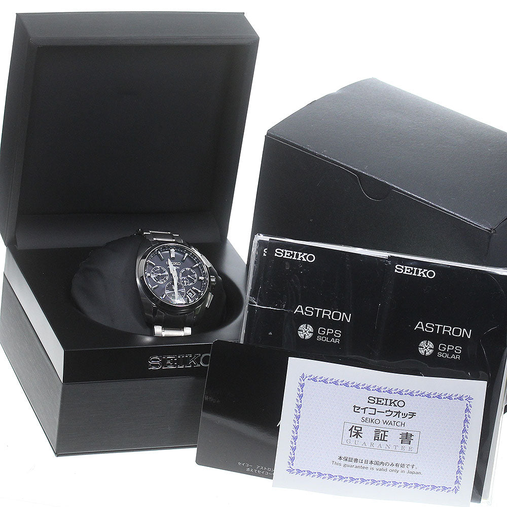 SEIKO Astron SBXC067/5X53-0AV0 black Dial Solar Powered Radio Men's_731548