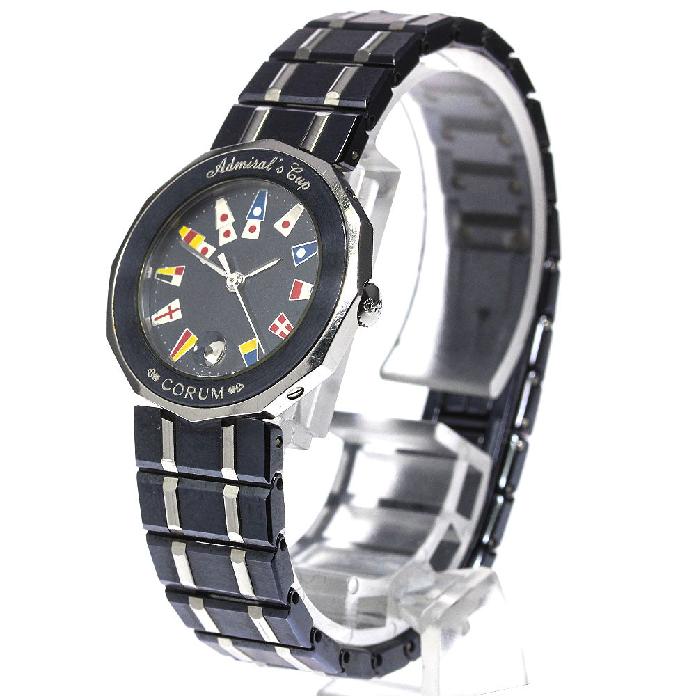CORUM Admirals cup 39.610.30V50.B Date Navy Dial Quartz Ladies Watch_732419
