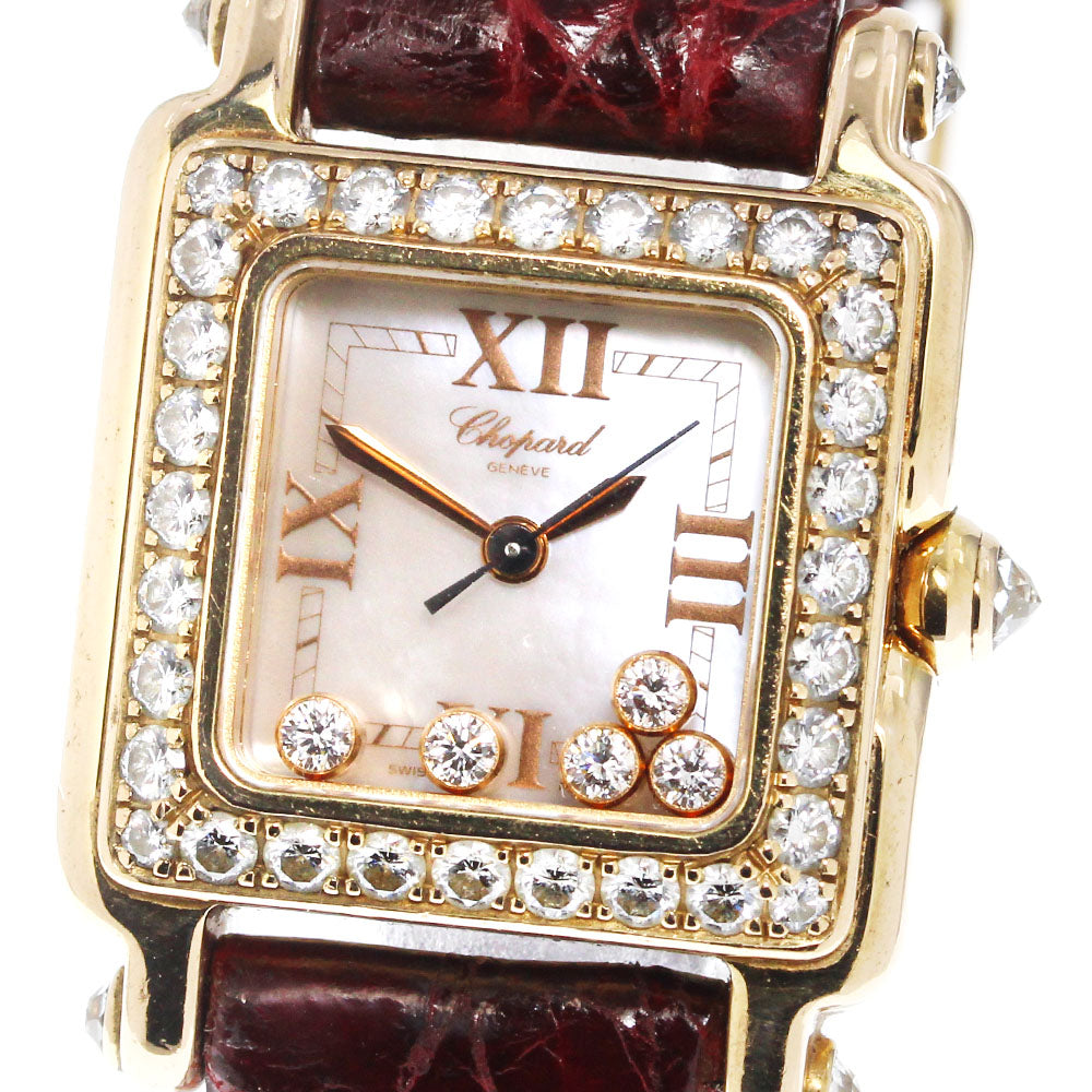 Chopard Happy Sports 27/6850-20/11 18K Yellow Gold Diamond Bezel Ladies_732891