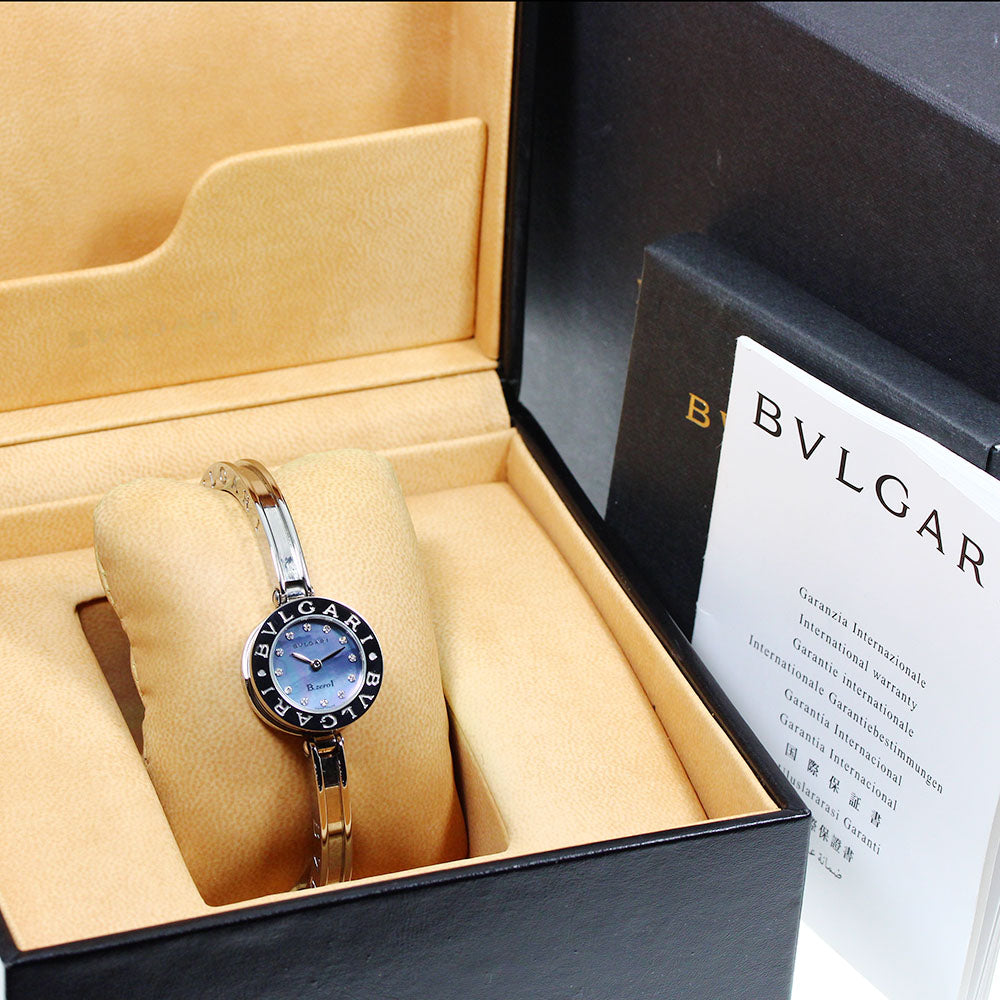 BVLGARI B-zero1 BZ22S 12P Diamond M Blue shell Dial Quartz Ladies Watch_734046