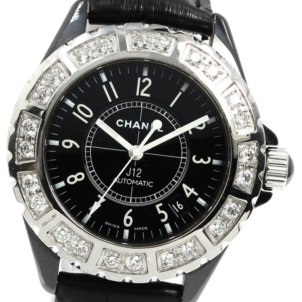 CHANEL J12 H0685 Diamond Bezel black Dial Automatic Men's Watch_734317