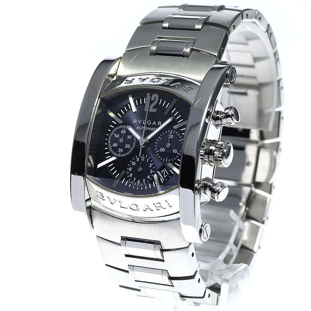 BVLGARI Assioma AA44SCH Chronograph Date black Dial Automatic Men's Watch_734777